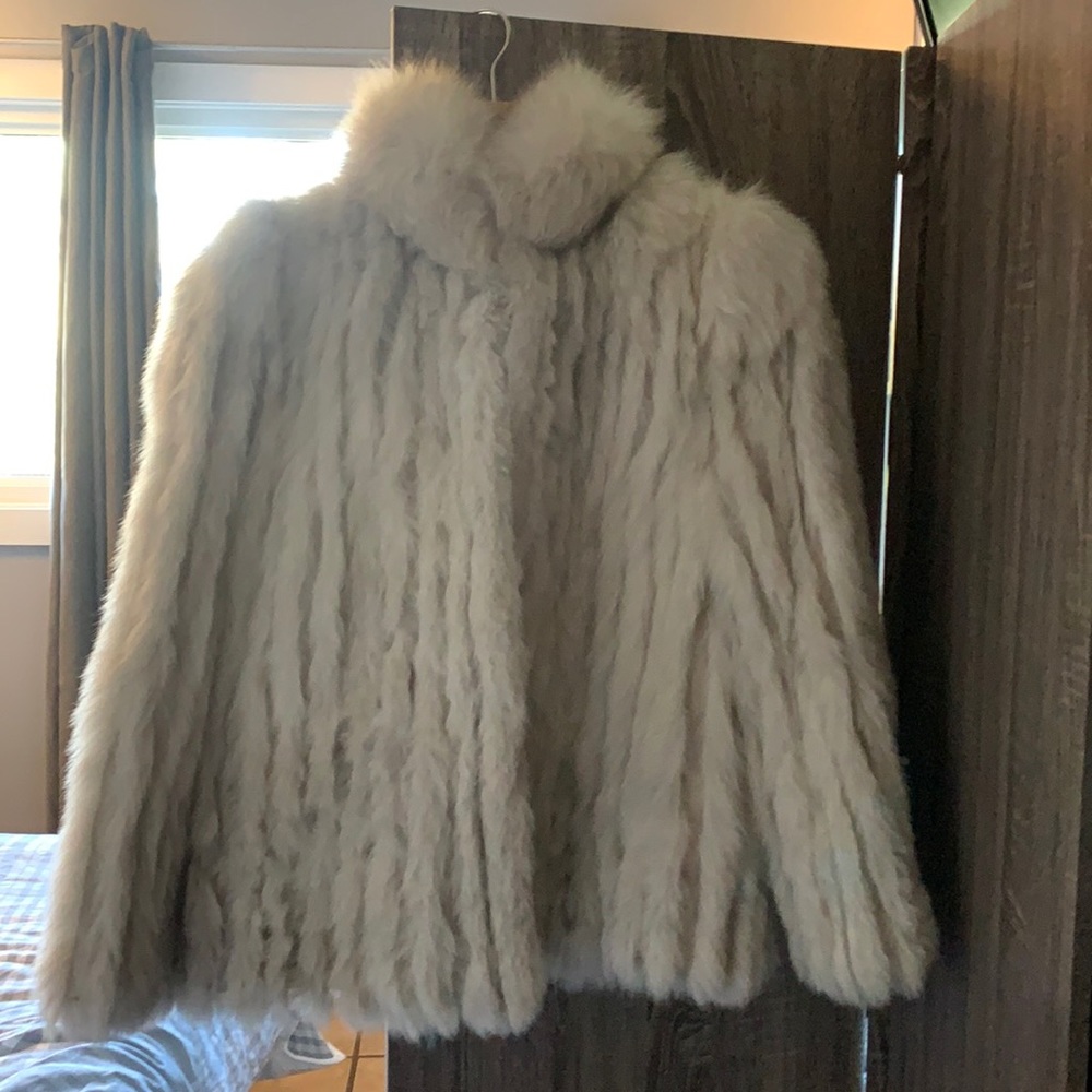 Vintage Blue Fox Fur Coat